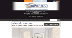 Desktop Screenshot of homesteadwindowtreatments.com
