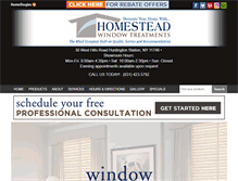 Tablet Screenshot of homesteadwindowtreatments.com